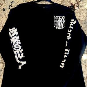 Urban Outfitters, Men, Size Med, Funimation Attack on Titan, Long Sleeve T-Shirt